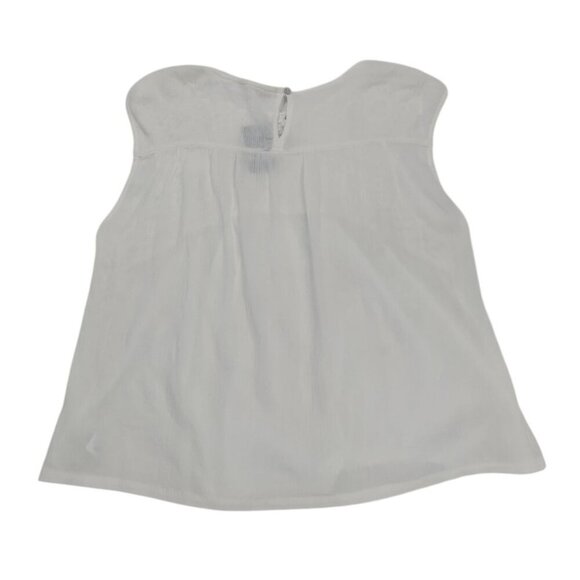 Lucky Brand Womens Sleeveless White Crochet Detailed Cotton Top Size L, NWT. - Picture 2 of 8